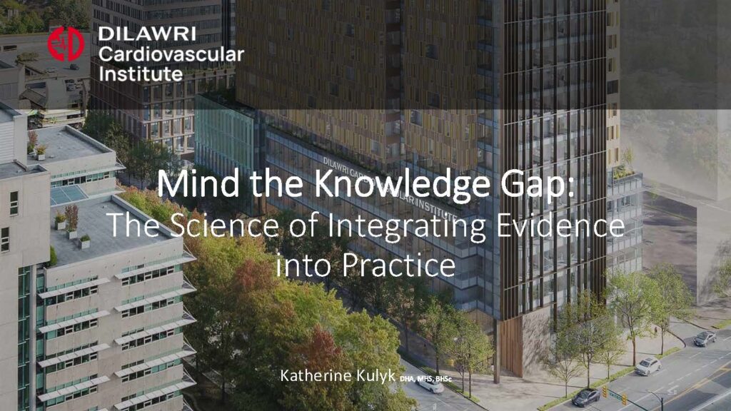 Mind the Knowledge Gap: The Science of Integrating Evidence into Practice